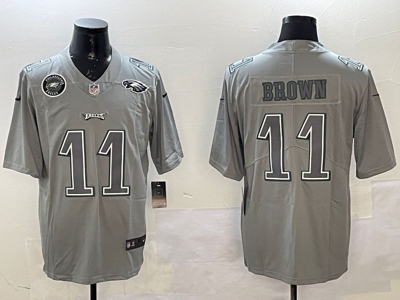 Men Philadelphia Eagles #11 Brown Grey 2025 Nike Vapor Limited NFL Jersey style 210->philadelphia eagles->NFL Jersey